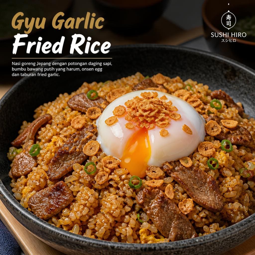 Gyu Garlic Fried Rice Sushi Hiro